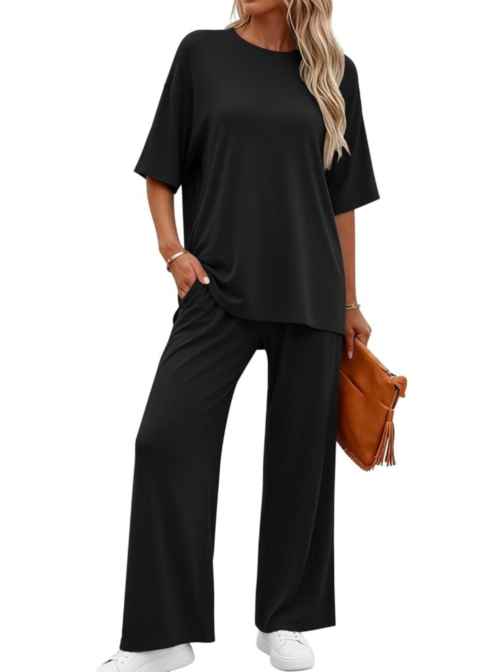 Cozy Women's 2-Piece Lounge Set | Matching Pants & Top Outfit for Relaxation